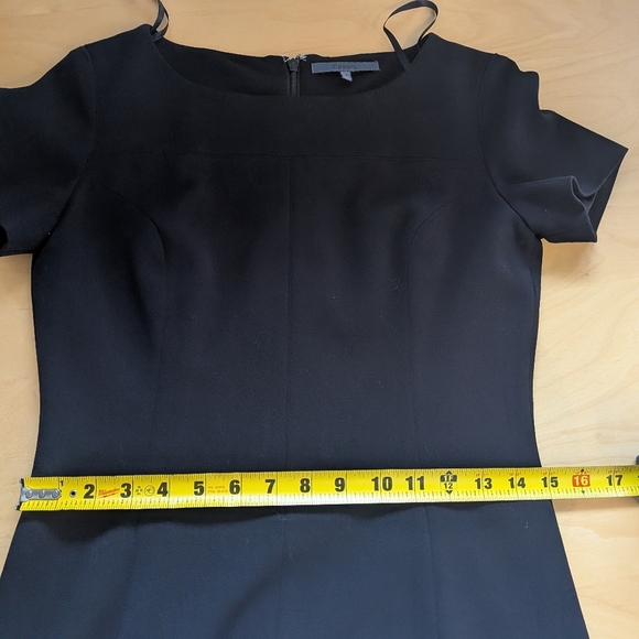 CASSIS Classic Women Black Dress Back Zipper Closure Size 2 Short Sleeve - Picture 11 of 12